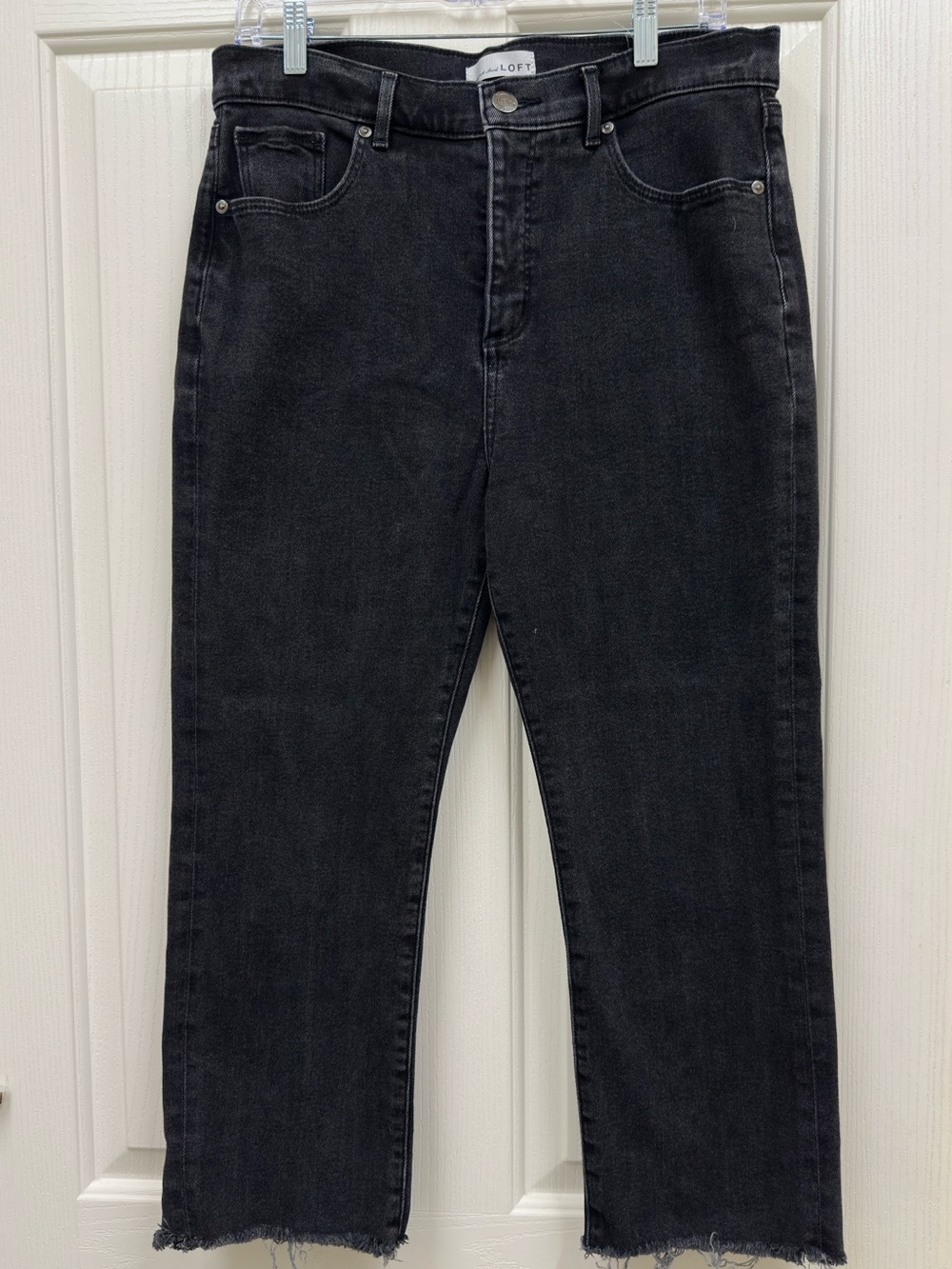 LOFT high waist straight crop size 12/31 PETITE black